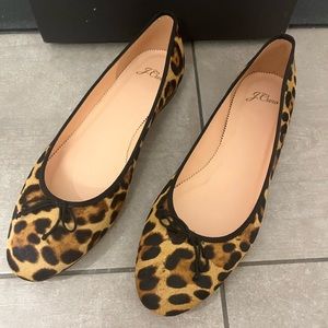 J Crew Leopard Flats size 10.5